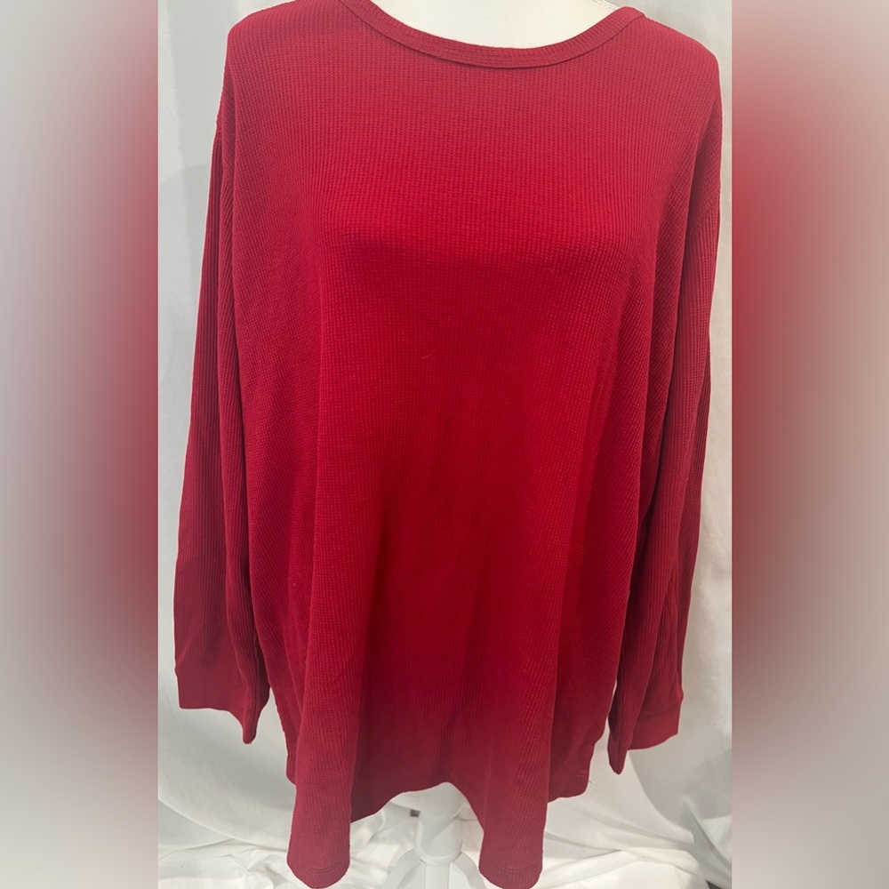 Only Necessities/Red Long sleeve thermal shirt size 1X
